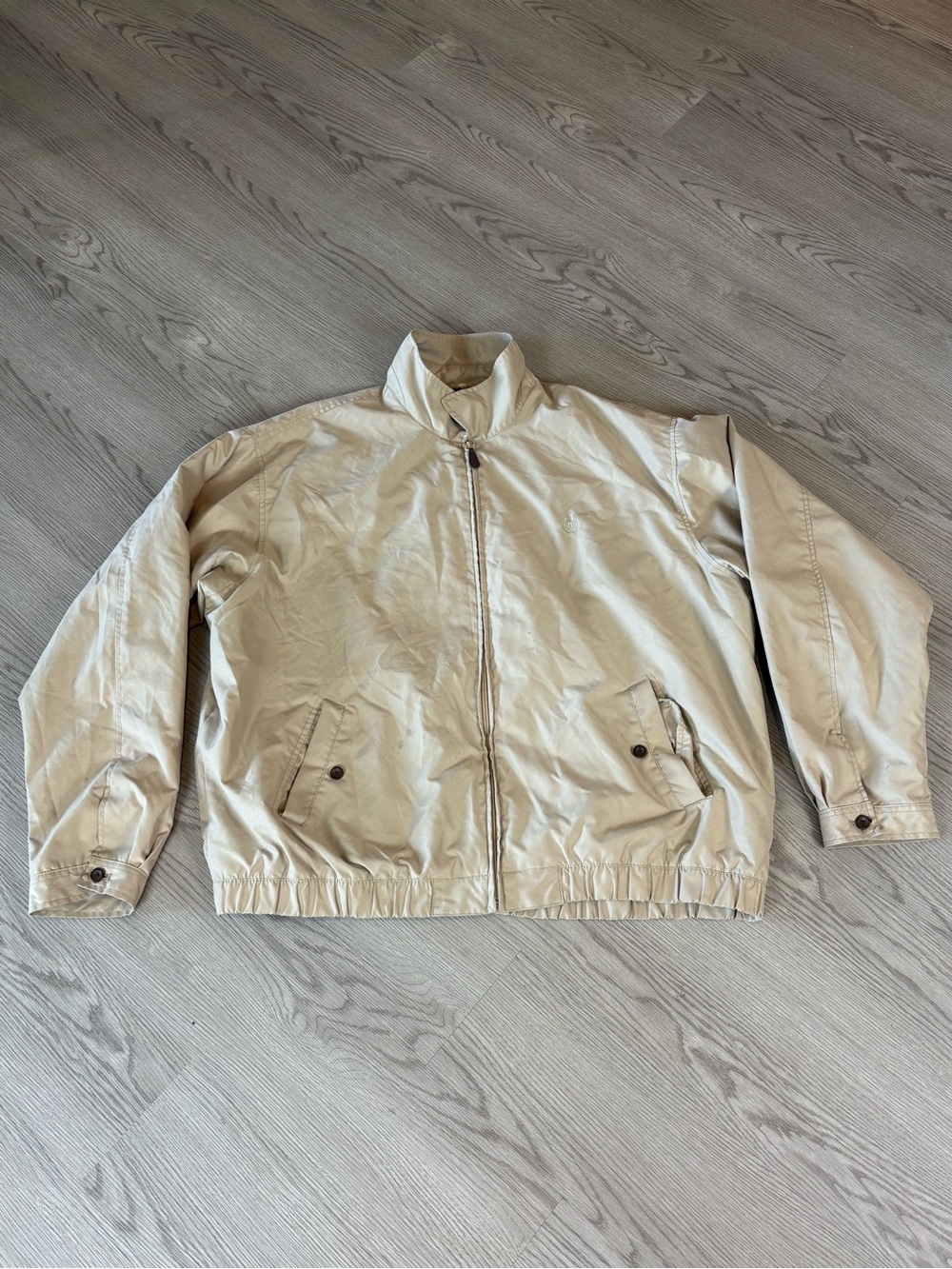 Vintage Chaps Men's Light Beige windbreaker Jacket